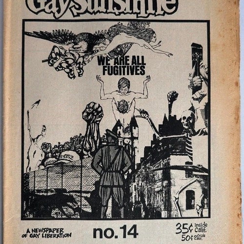 Gay Sunshine Newspaper Nr. 14 „Vi är alla flyktingar” sällsynthet
