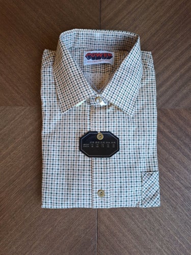NOS VINTAGE 70-TAL Skjorta rutig glen plaid sports shirt