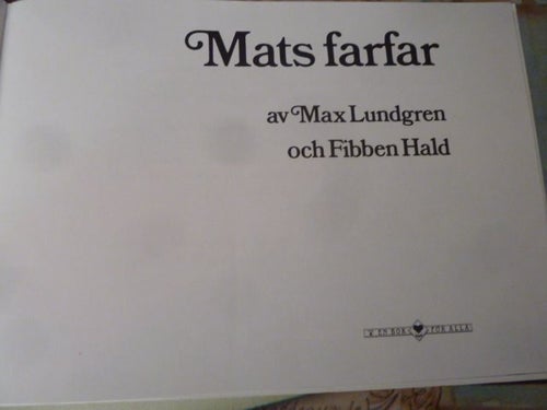 MATS FARFAR, MATS LUNDGREN, 1996, BOK
