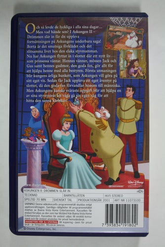 Walt Disney Askungen 2 Drömmen slår in (2001) VHS