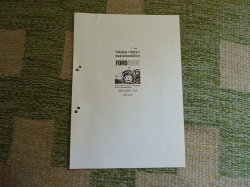Ford traktor original reklam broschyr på finska