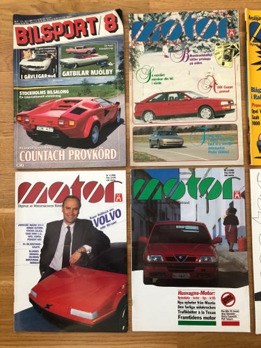 Samling av 8 Motor- och Bilsporttidningar från 1988-1990
