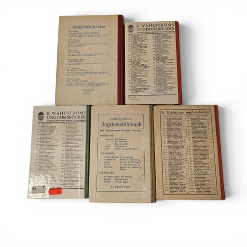 Retro ungdomsböcker / blandat paket – bl.a. Huckleberry Finn (5 st)