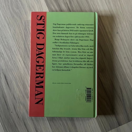 Dagsedlar av Stig Dagerman, 1995