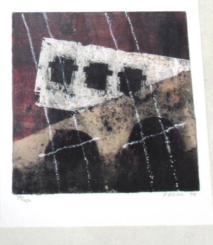 P. Eichen med litografiet "Arkitektur IV"