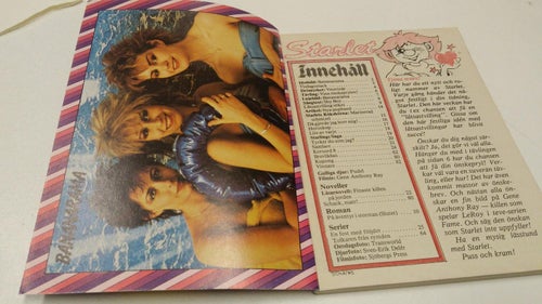 Starlet 1983 nr 8 Idolbilder Bananarama, Gene Anthony Ray. Very Good plus