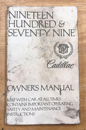 1979 Cadillac Owner´s Manual