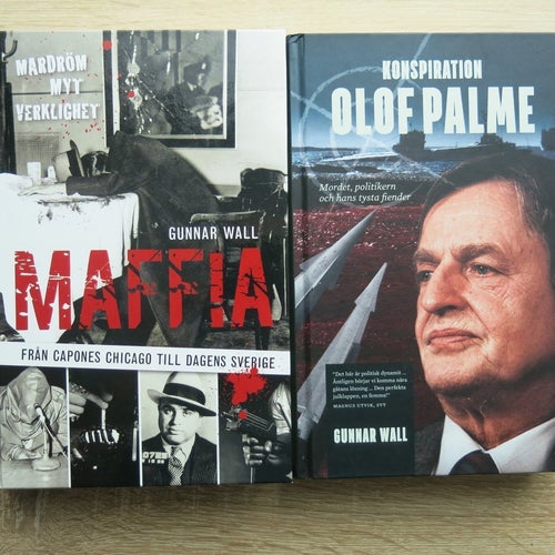 Två Böcker av Gunnar Wall: Mafia & Konspiration Olof Palme