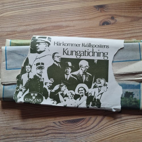 Kvällpostens kungatidning Kungen 90 År Kungens Liv - 1972 Oanvänt