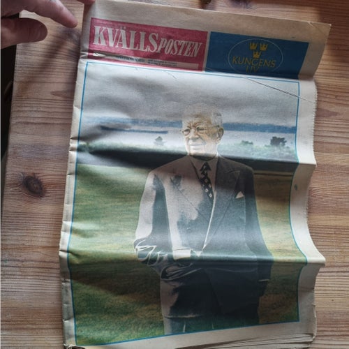 Kvällpostens kungatidning Kungen 90 År Kungens Liv - 1972 Oanvänt