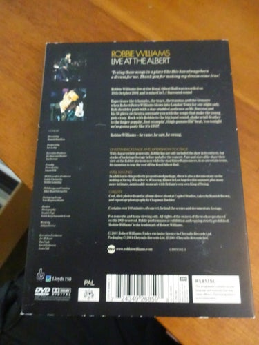 Robbie Williams Live at the Albert DVD