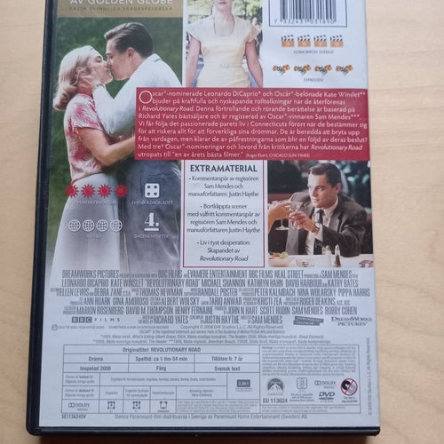 DVD-FILM "REVOLUTIONARY ROAD" MED LEONARDO Di CAPRIO OCH KATE WINSLET FRÅN 2008
