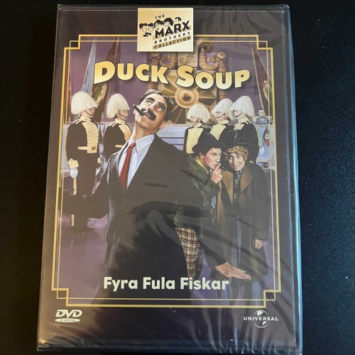 FYRA FULA FISKAR / DUCK SOUP. BRÖDERNA MARX. KOMEDI -33. INPLASTAD DVD