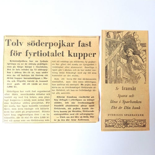 TIDNINGSURKLIPP FRÅN ÅR 1946