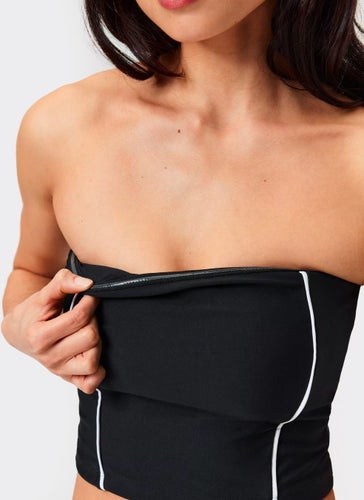 Piping tubtop, bandeau-modell, sport topp STRONGER