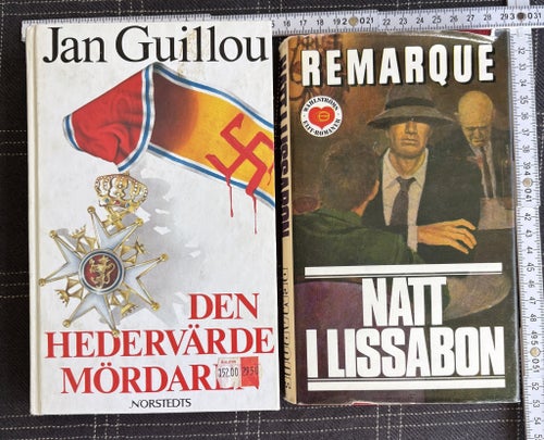 Jan Guillou - Den hedersvärde mördaren och RemarQue natt i Lissabon inbundna