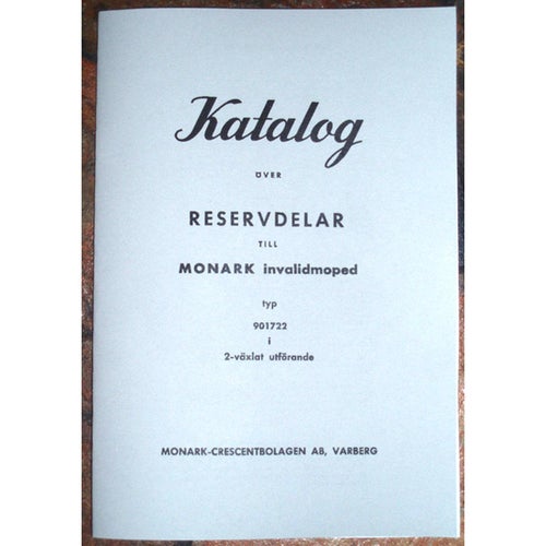 Reservdelskatalog Monark Invalidmoped typ 901722