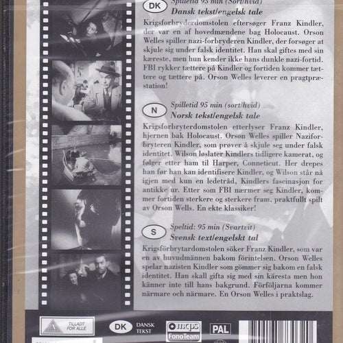 DVD / The Stranger / Orson Welles / The Golden Collection / Ny & Inplastad