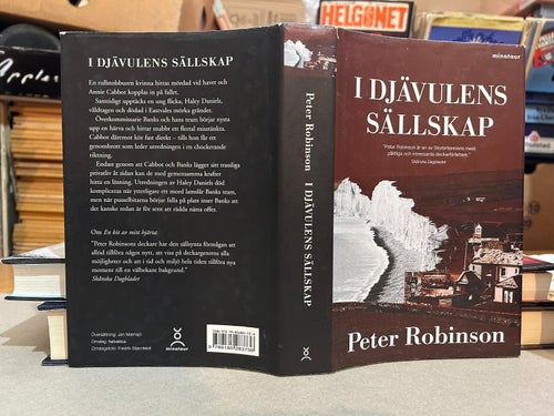 I djävulens sällskap av Peter Robinson, bok, Very Fine plus