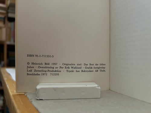 Ungdomens bröd av Heinrich Böll, bok, Very Fine plus