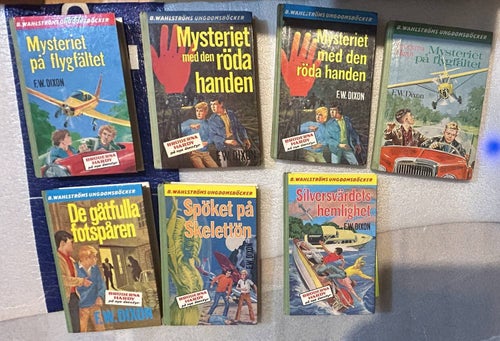 7 styck Bröderna Hardy på nya äventyr böcker av F. W. Dixon, nr 4