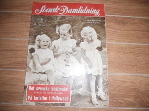 Svensk Dam nr36 1940 Prinsessan Birgitta -kungligt prinsessorna omslaget, mode