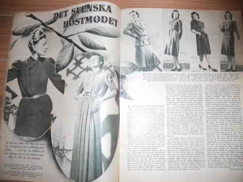 Svensk Dam nr36 1940 Prinsessan Birgitta -kungligt prinsessorna omslaget, mode