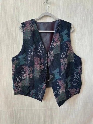 Elegant, casual, unisex oversizeväst storlek L.
