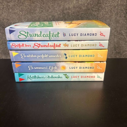 5 böcker av Lucy Diamond - Kvällskurs i italienska, Strandcaféet, mm - Bokpaket