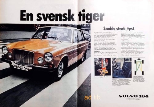 VOLVO 164, STOR TIDNINGSANNONS 1970