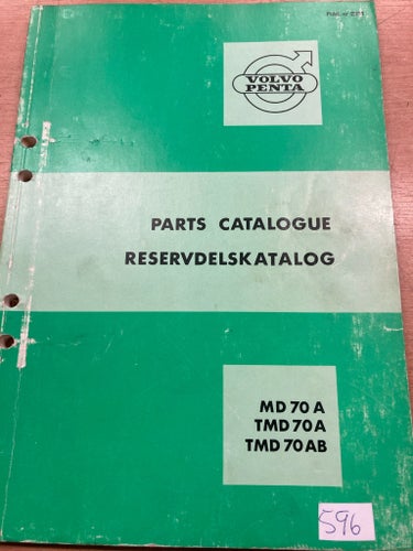 Volvo Penta Parts Catalogue Reservdelskatalog MD 70 A TMD 70 A TMD 70 AB