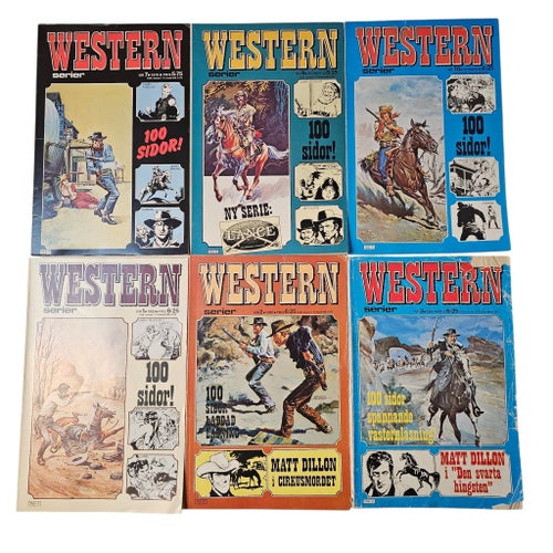 Western Serietidningar - 12 st 1979-1981