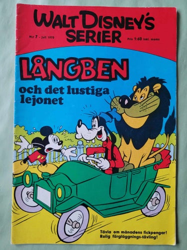 Walt Disneys serier nr 7 från 1970 - Långben och det lustiga lejonet