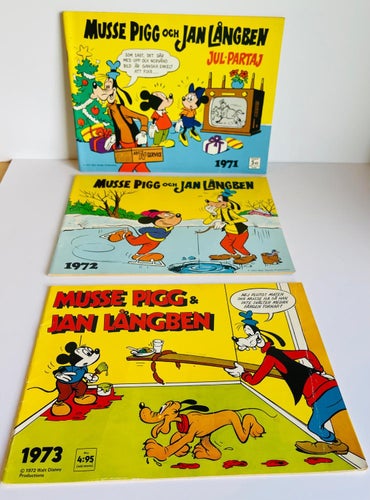 Musse Pigg och Jan Långben x 3 !