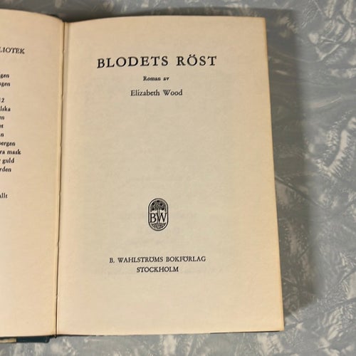 Elizabeth Wood - Blodets röst