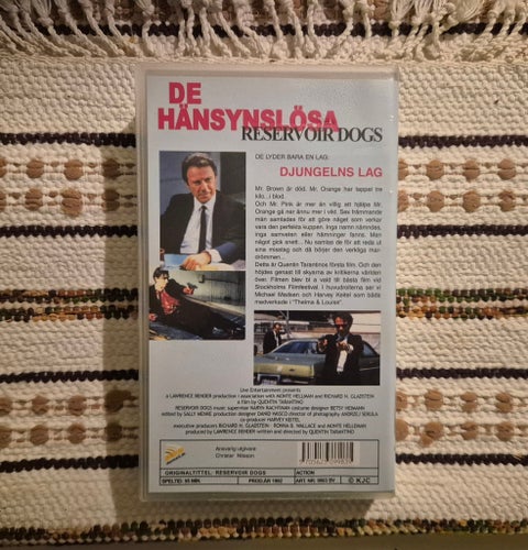 RESERVOIR DOGS "A.K.A" DE HÄNSYNSLÖSA (1992) | QUENTIN TARANTINO | SVENSK VHS.