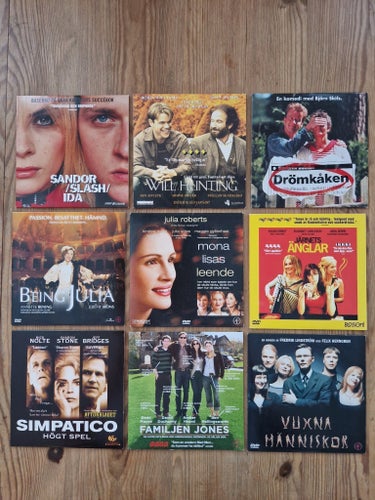 9 st Filmer på DVD
