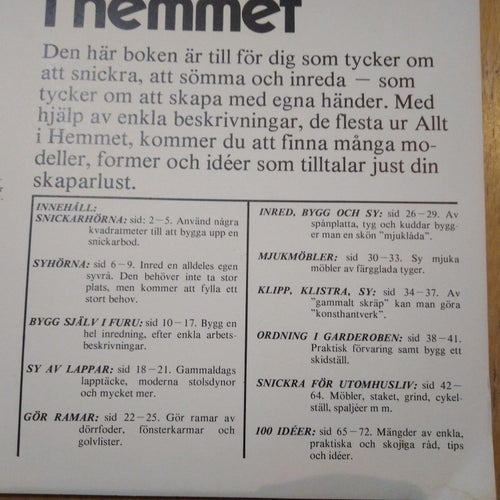 Gör det själv i hemmet Margaretha Wiking Kristina Lindal. bok. Very Good plus