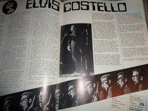 Musik tidning Larm nr. 7 Elvis Costello, Ian Dury, Johnny Kidd,