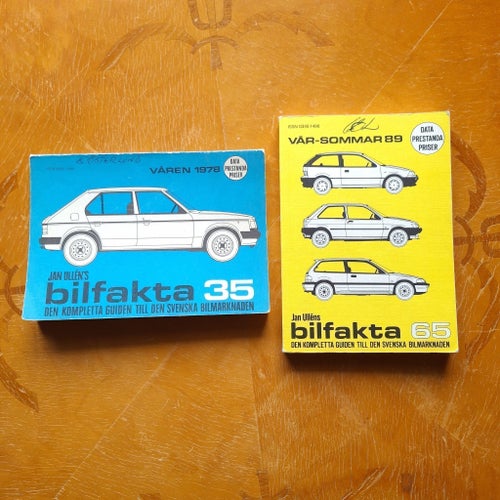Bilfakta 35 våren 1978 och Bilfakta 65 vår-sommar 89
