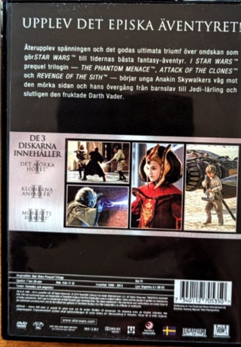 Star Wars Prequel Trilogy (1, 2, 3), svensk utgåva med svensk text