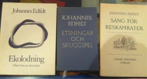 Lyrik, 3 böcker av Johannes Edfelt