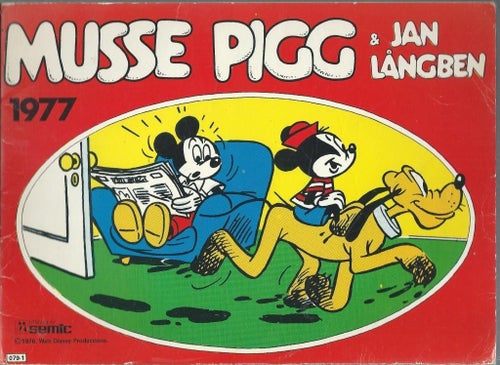 WALT DISNEY -MUSSE PIGG & JAN LÅNGBEN 1977 ALBUM