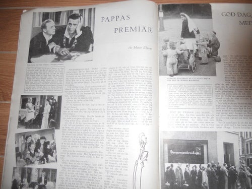 Idun nr7 1945 Signe Hasso omslaget, Hasse Ekman