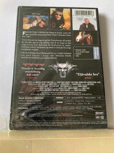 Dracula, Bram Stokers, INPLASTAD, Dvd
