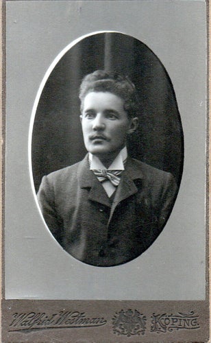Visitkortsfoto.Man, Foto: Walfrid Westman, Köping