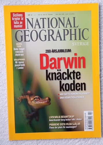 National geographic, 2/2009 – Darwin 200 år, Siciliens mumier, vilda hästar
