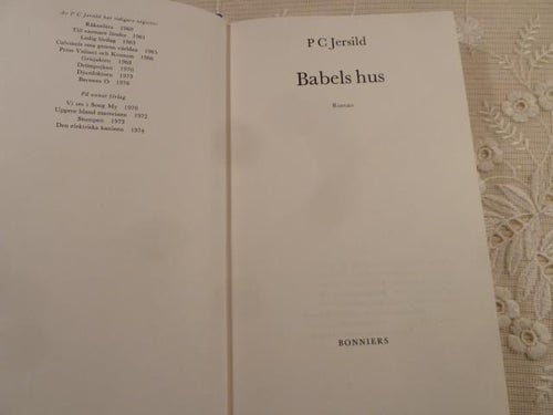 BABELS HUS, P. C. JERSILD, 1979,  BÖCKER
