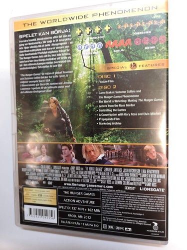 DVD The Hunger Games Jennifer Lawrence Lenny Kravitz Svensk text TOPPSKICK
