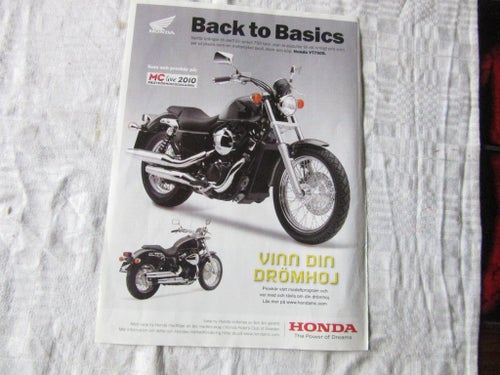 Honda VT750S VT750 2009 reklam annons